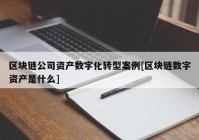 区块链公司资产数字化转型案例[区块链数字资产是什么]