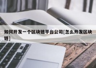 如何开发一个区块链平台公司[怎么开发区块链]